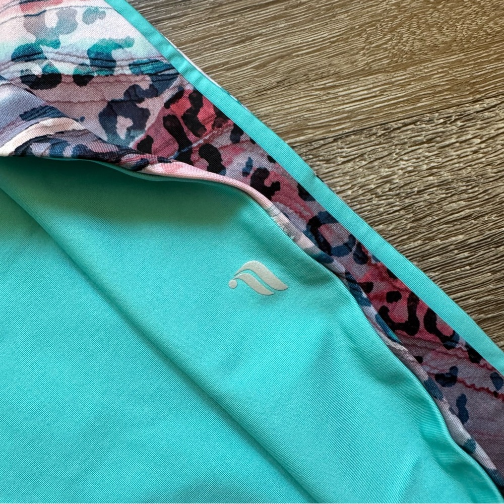 Fabletics Colorful Leopard Print Reversible Halte… - image 4